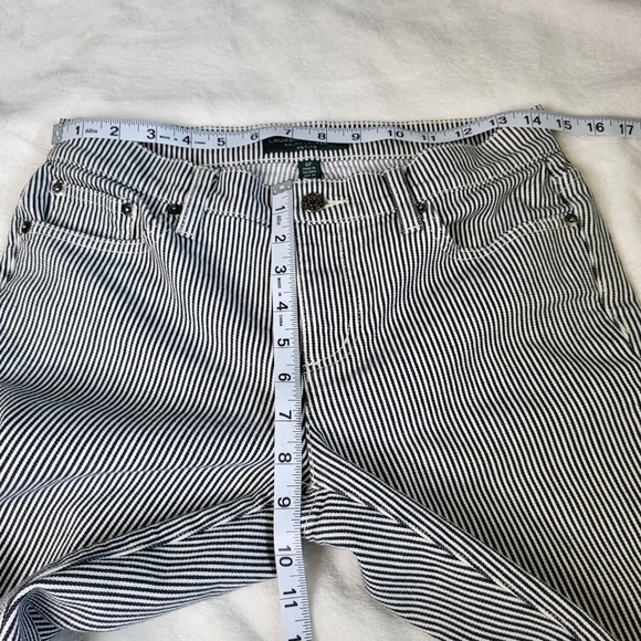 LRL Ralph Lauren Stripped Pants. Modern Straight 6P Petite. - Picture 9 of 12